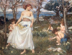 Uma canção da primavera de John William Waterhouse
